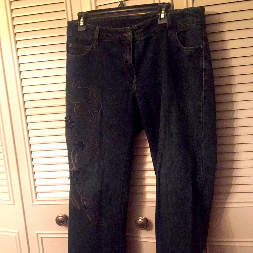 INC international Concepts denim bootcut jeans.